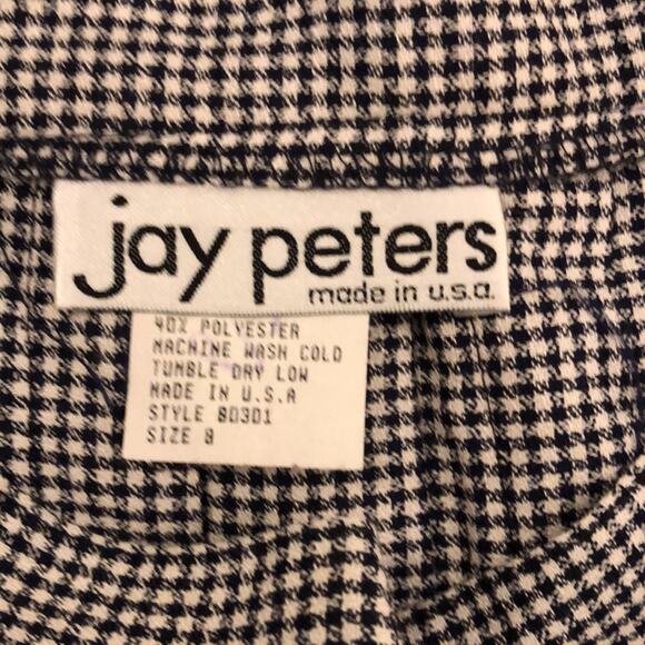 Jay Peters Vintage Pleated Skirt Houndstooth Check Schoolgirl Woman Size 8 - Picture 3 of 8
